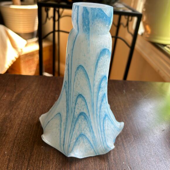 Blue Kokomo Art Glass Shades lily lamp shades replacement